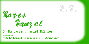 mozes hanzel business card